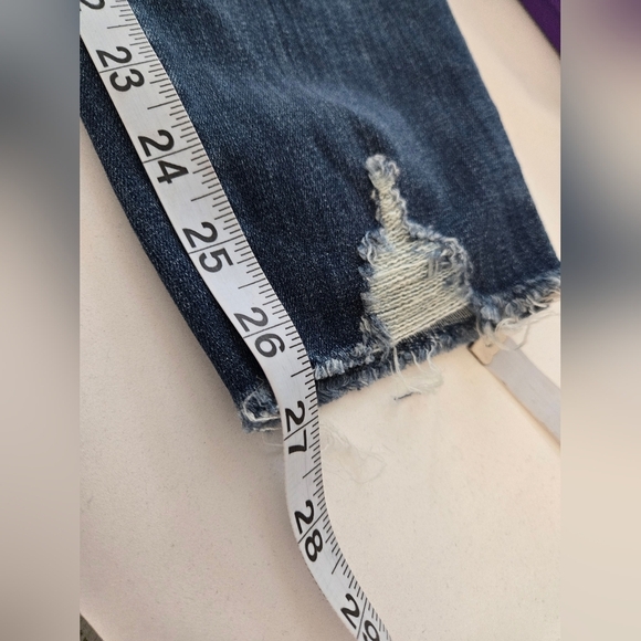 Judy Blue High Waist Skinny Fit Distressed Blue Jeans New Size 28 - Picture 11 of 12